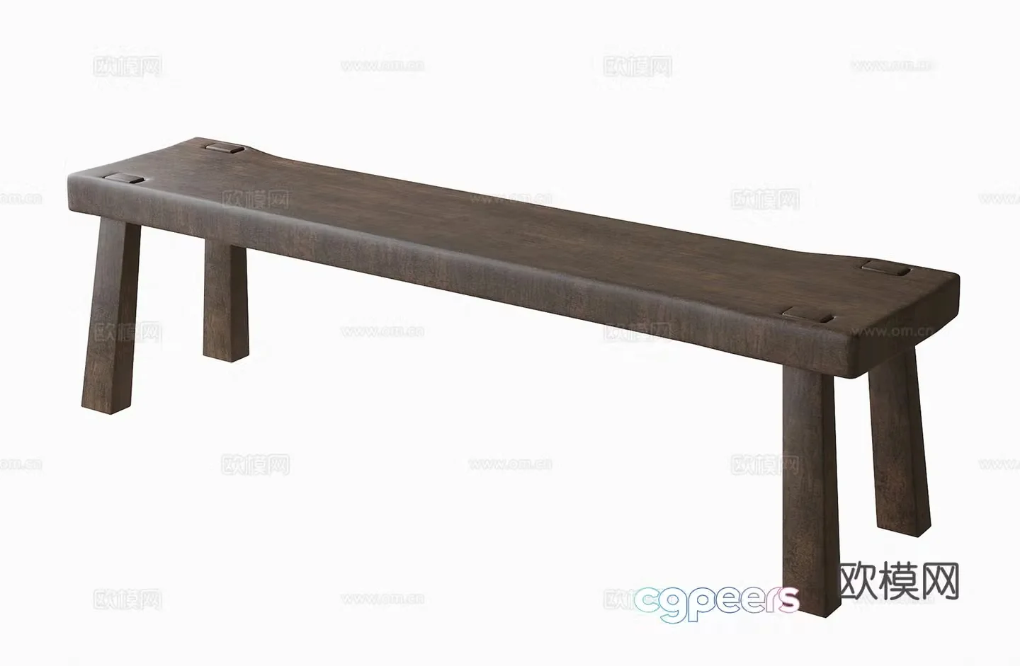 Modern bench stool 3d model