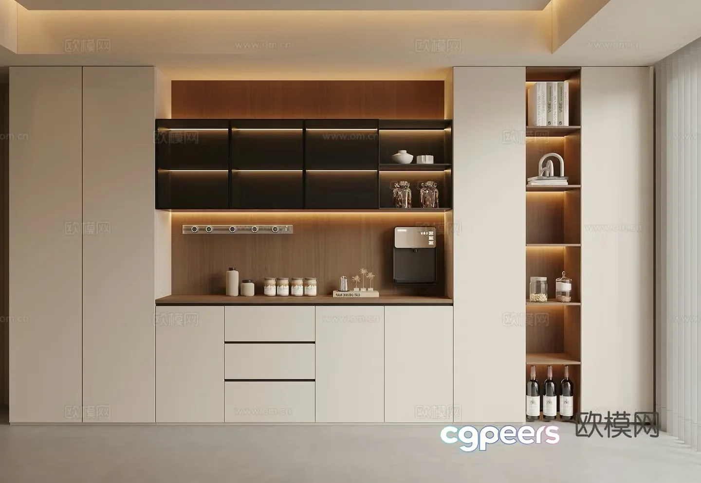 Creamy sideboard 3d model