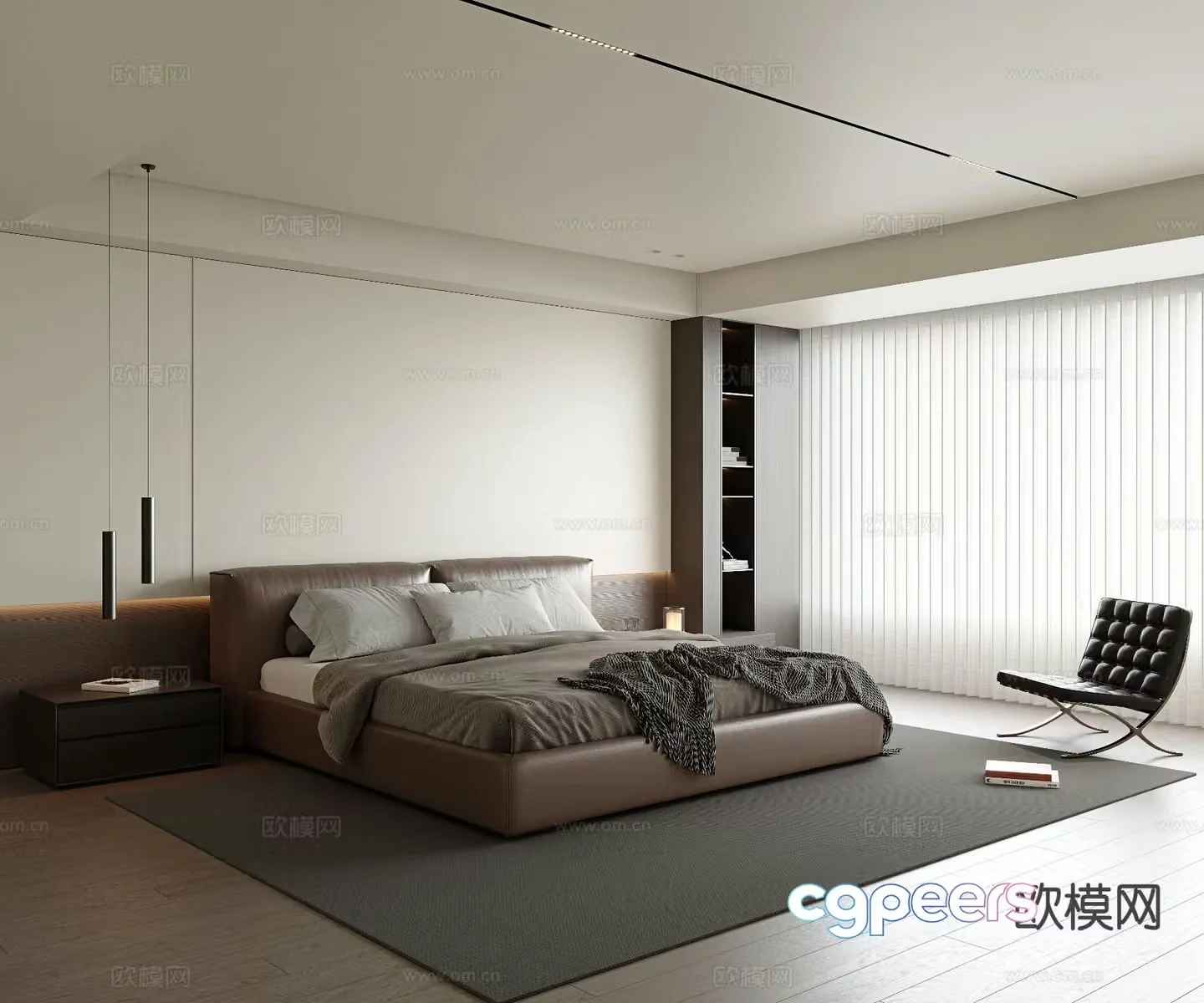 Italian style bedroom master bedroom 3d model