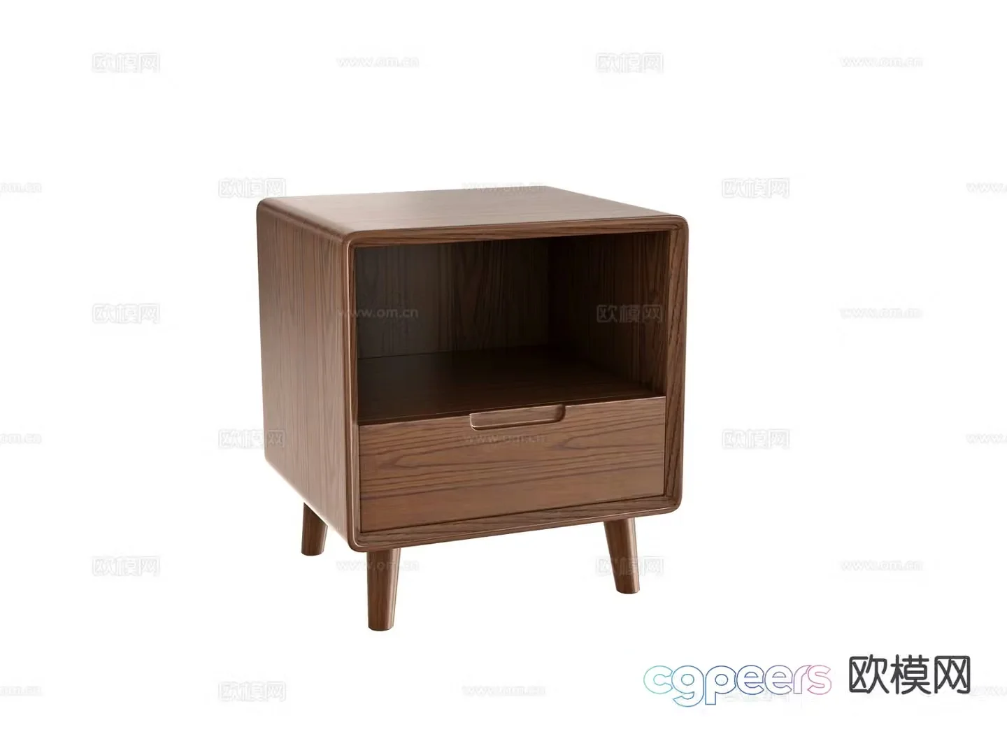 Nordic bedside table 3d model