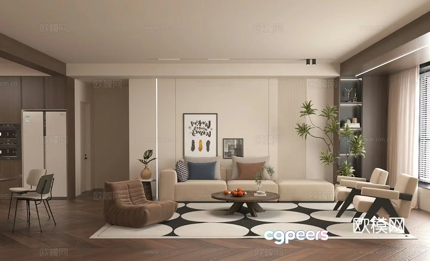 Sofa wall 3d model