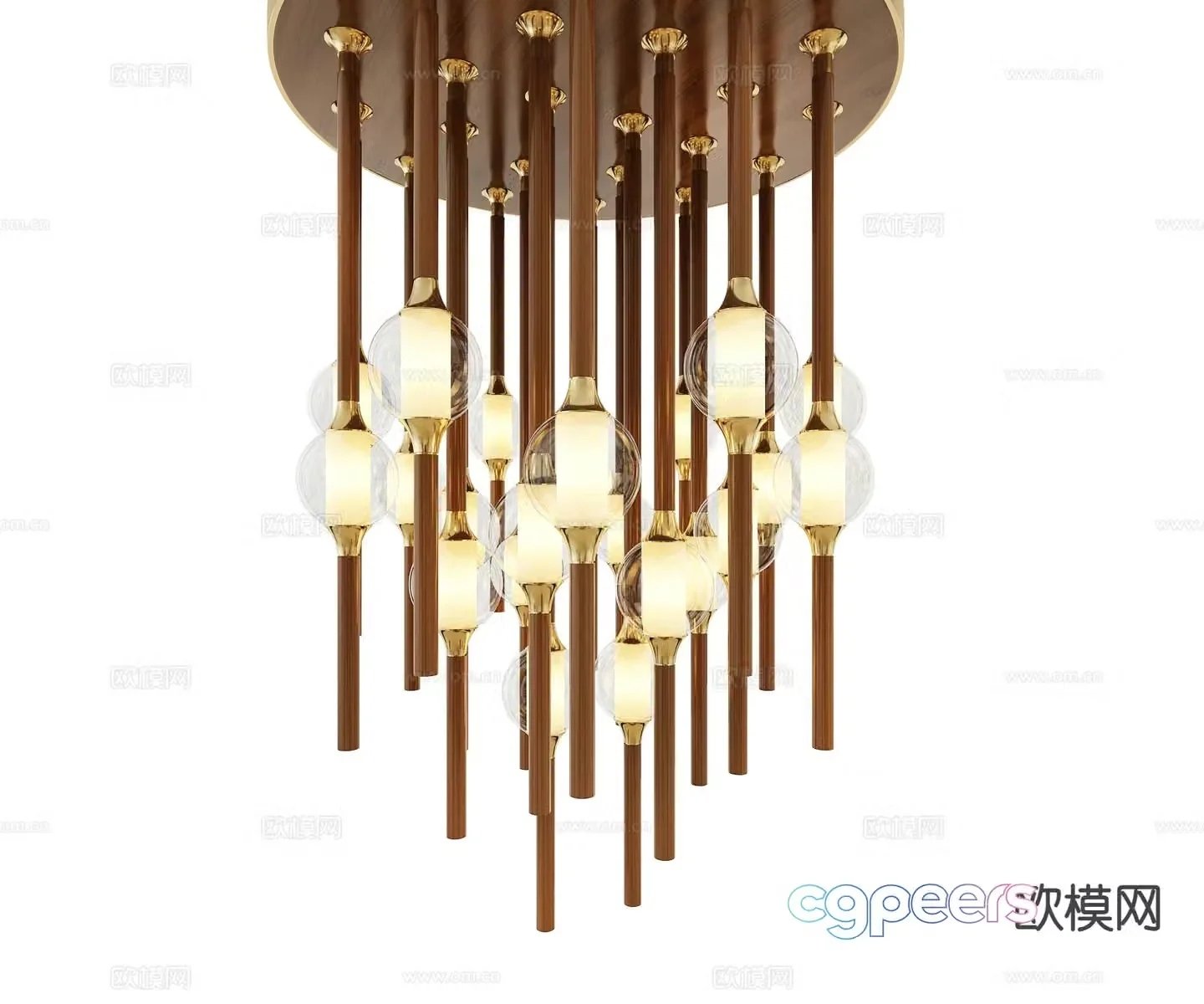 Light luxury suction cup lamp glass decorative lamp 3d model