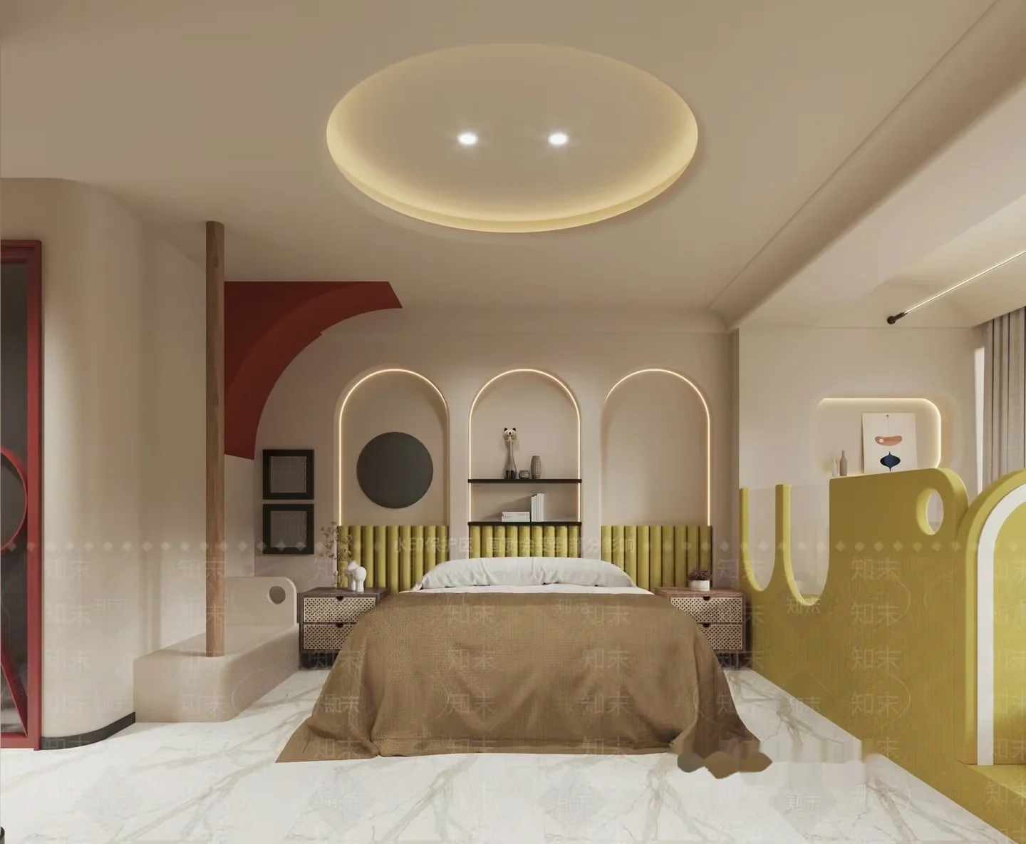 Modern Bedroom Design 3D Model – 14449 – VRAY Render