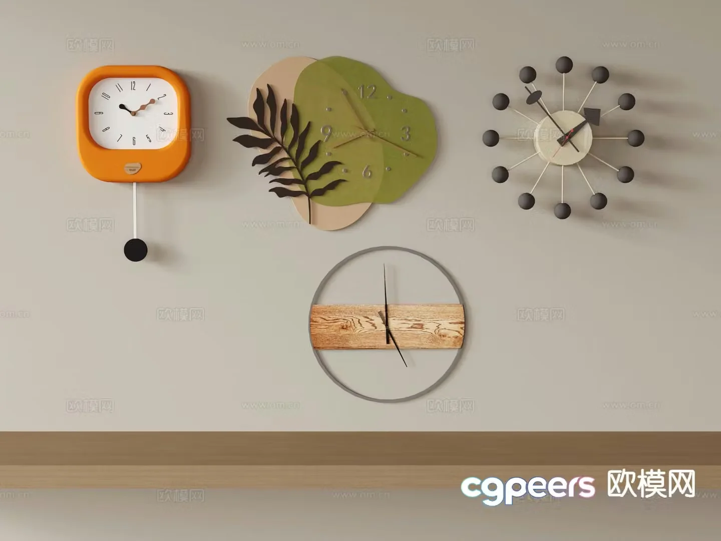 modern wall clock clock wall clock 3d model