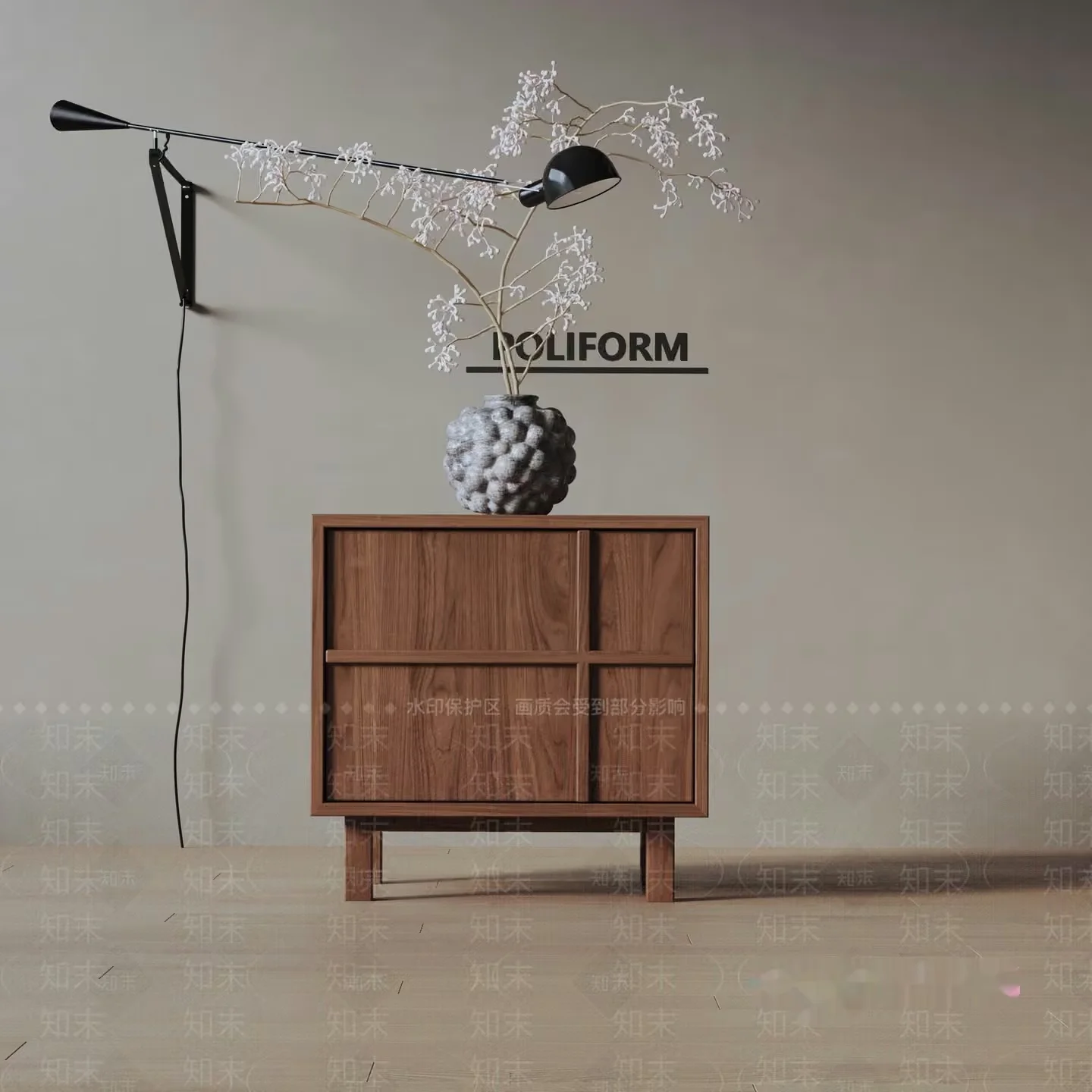 Modern Minimalist Decor 3D Model – 17305 – VRAY Render