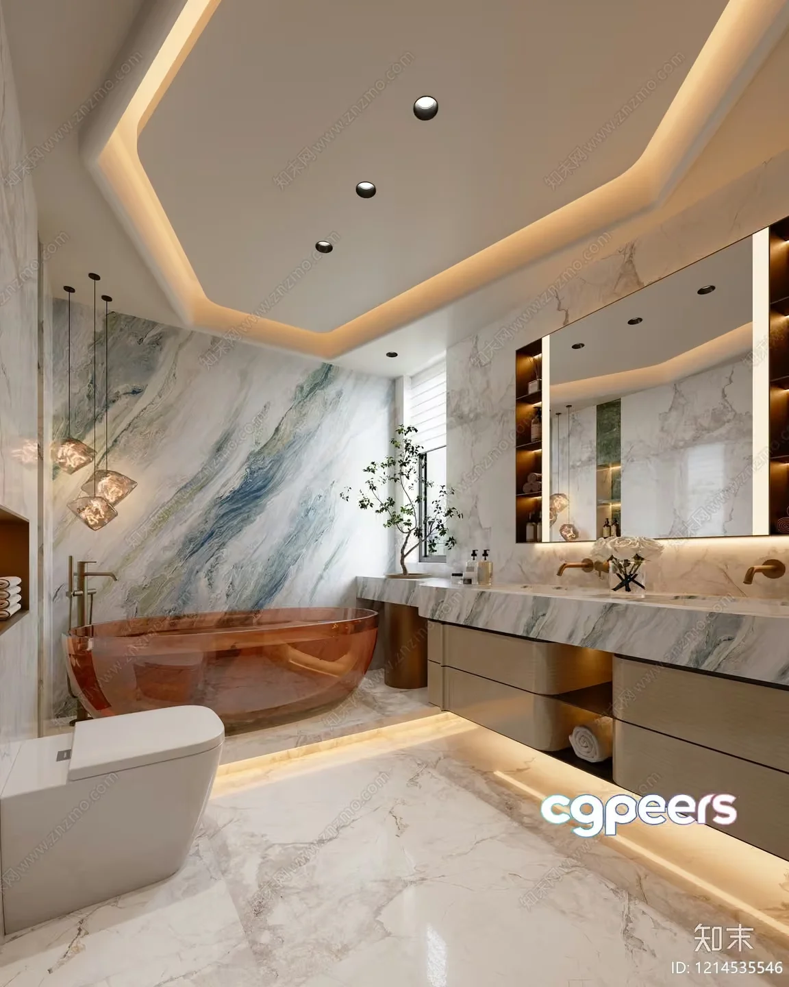 Modern Bathroom 3D Model – 17768 – VRAY Render