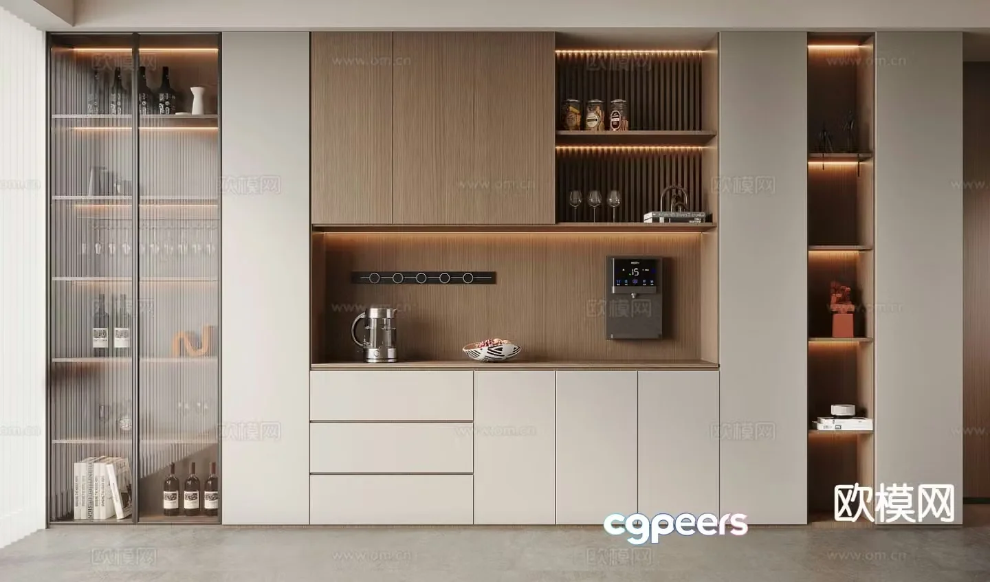 Italian wine cabinet 3D model