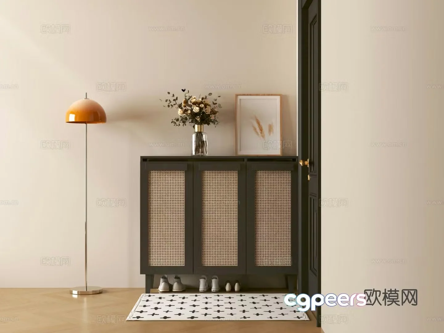 Entry shoe cabinet Entrance shoe cabinet 3D model