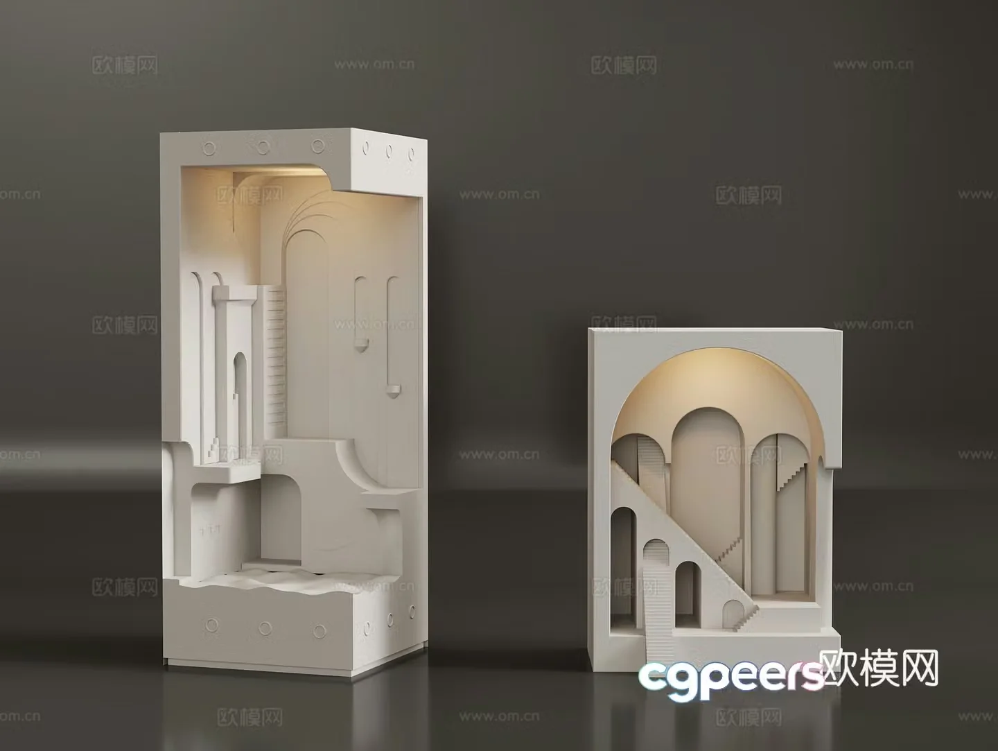 Modern embedded gypsum lamp gypsum wall lamp 3d model