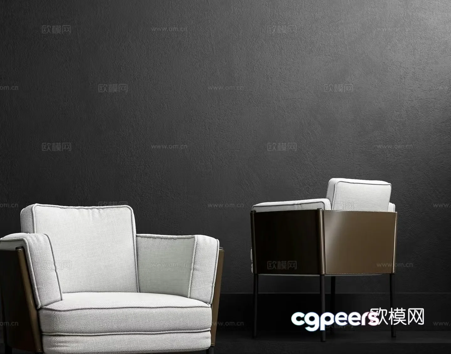 Modern sofa chair leisure chair 3d model