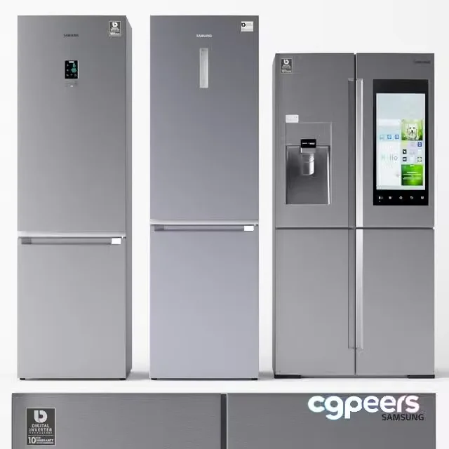 3ds Max Free – Set of refrigerators Samsung 2