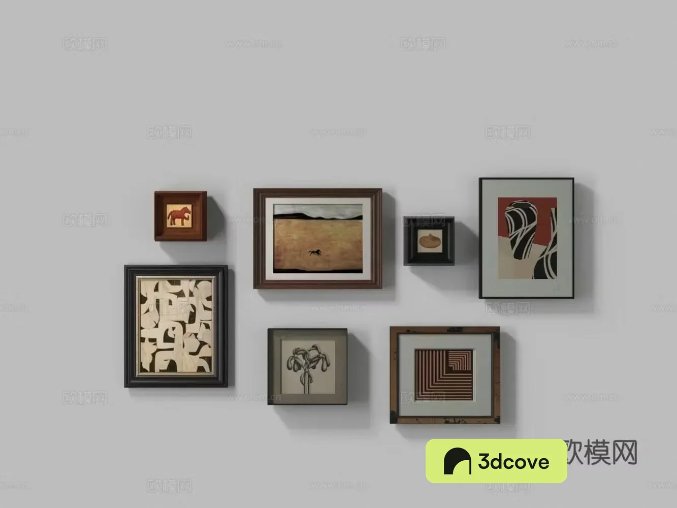 European photo frame wall hanging painting combination