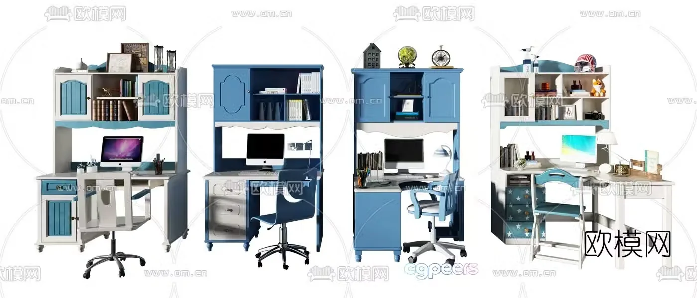 Modern children’s desk chair 3d model