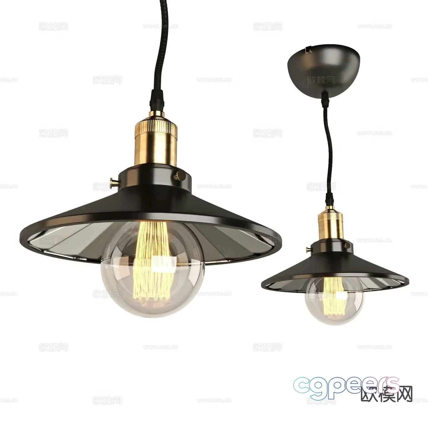 Light luxury chandelier restaurant chandelier 3d model