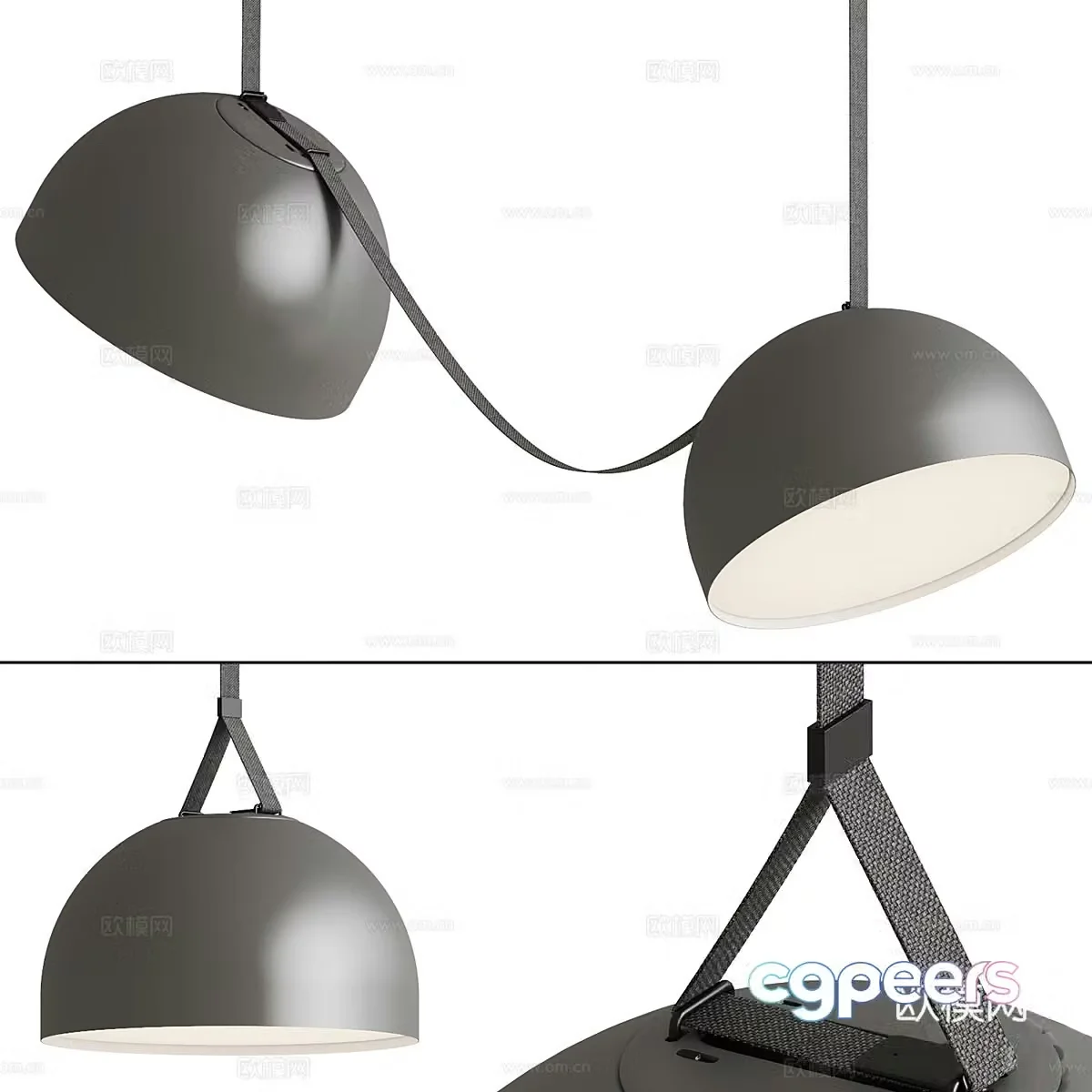 Modern Italian decorative chandelier 3d model