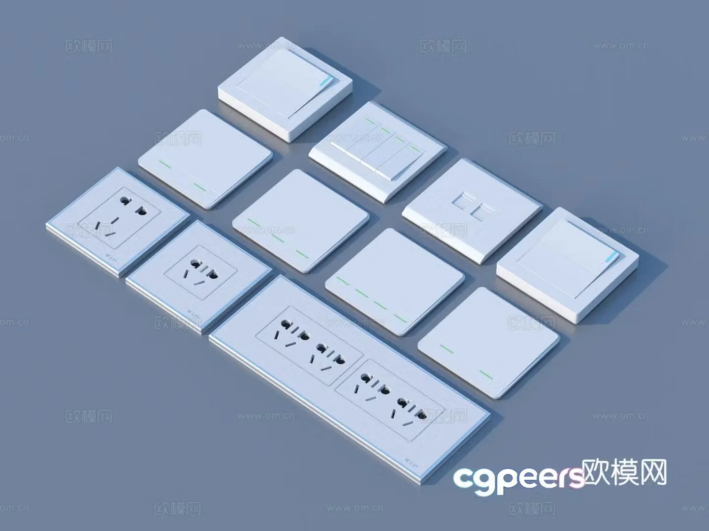 Switch Socket Hardware 3D Model