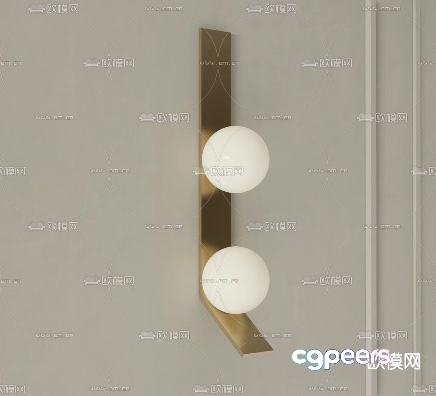 Modern wall lamp spherical wall lamp 3d model