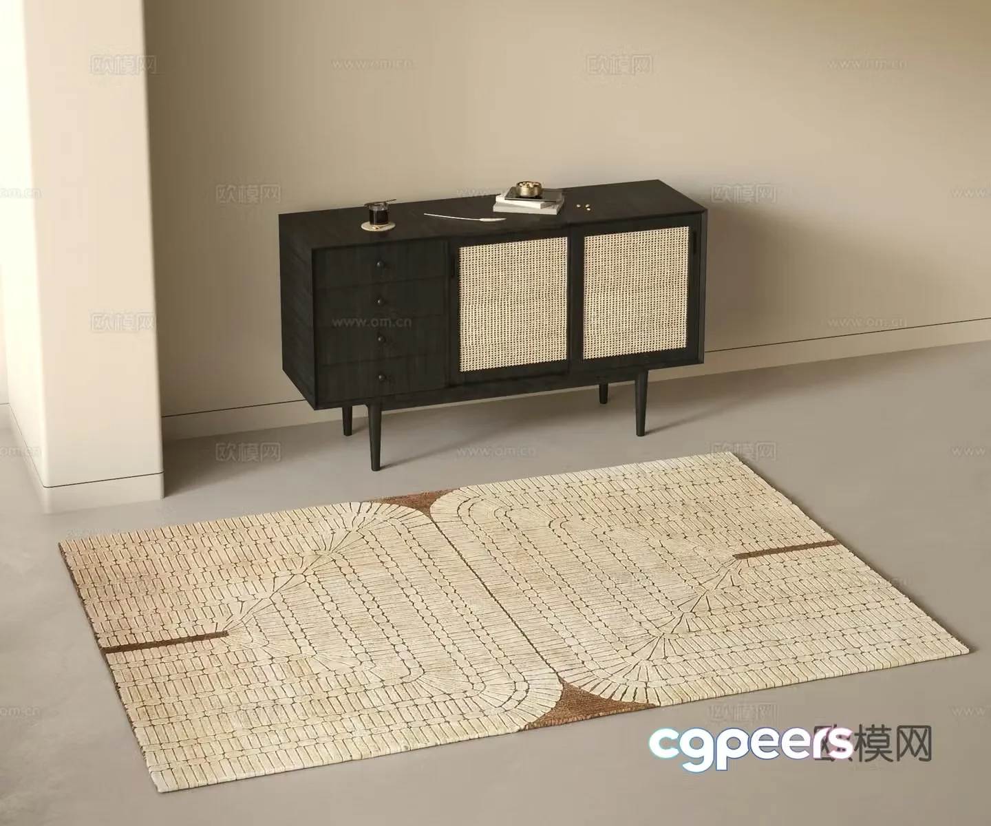 Modern carpet Striped carpet Abstract carpet Square carpet Living room carpet Bedroom carpet 3d model