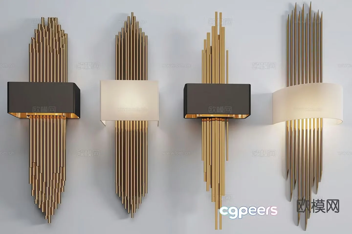 Light luxury wall lamp 3D model