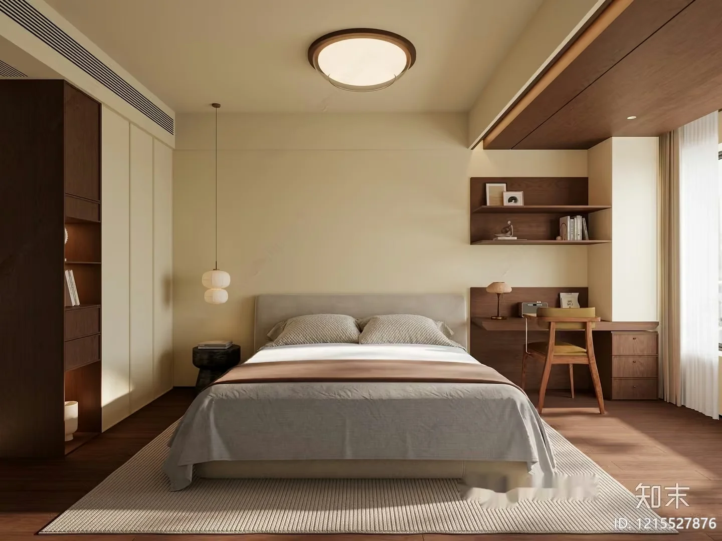 Modern Minimalist Bedroom 3D Model – 13901 – VRAY Render