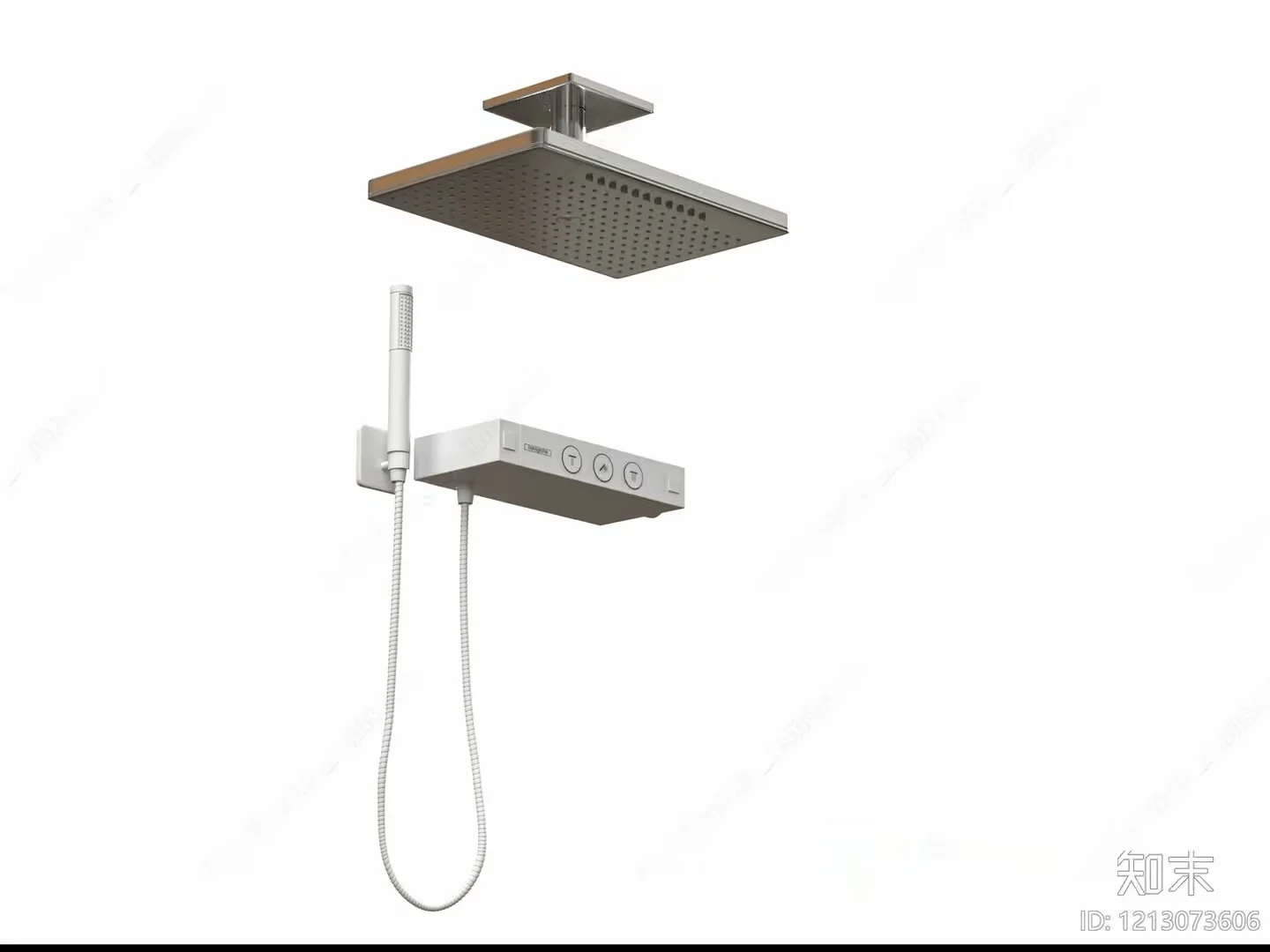 A Shower Head And Control Panel 3D Model – 21358 – VRAY Render