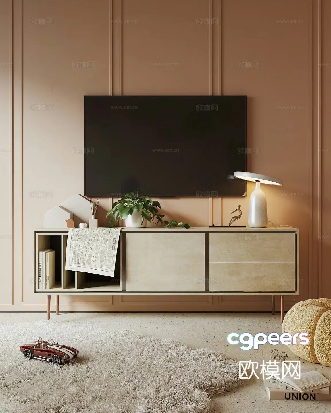 Nordic TV cabinet 3d model