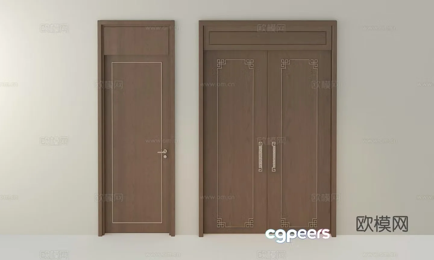 Chinese style door 3D model