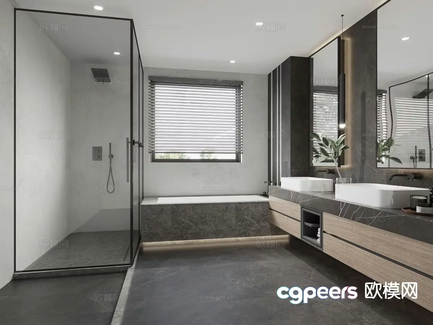 Modern bathroom bathroom 3d model