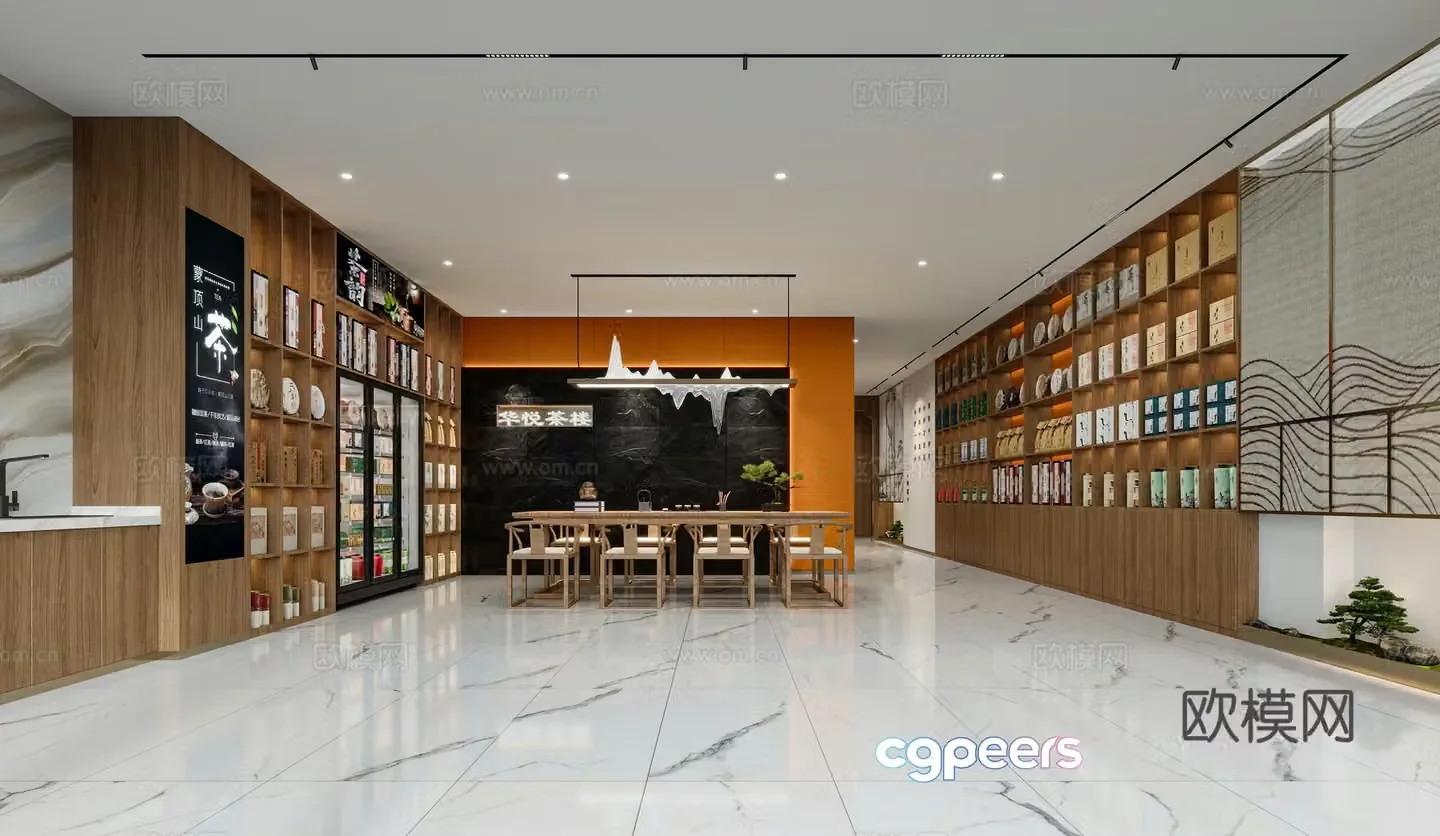 New Chinese Tea Shop 3D Model Download 3D Model