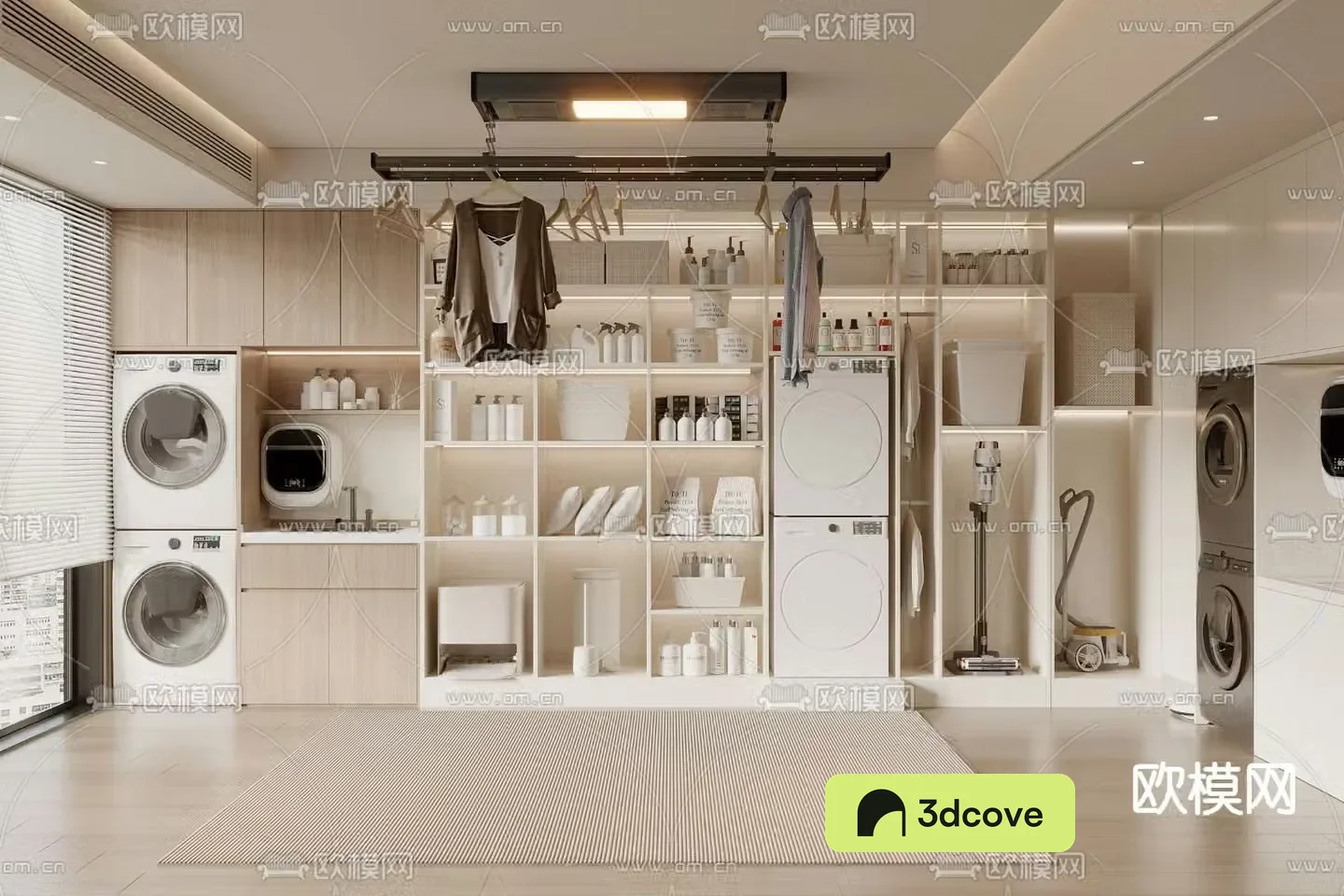 Balcony cabinet laundry room washing machine