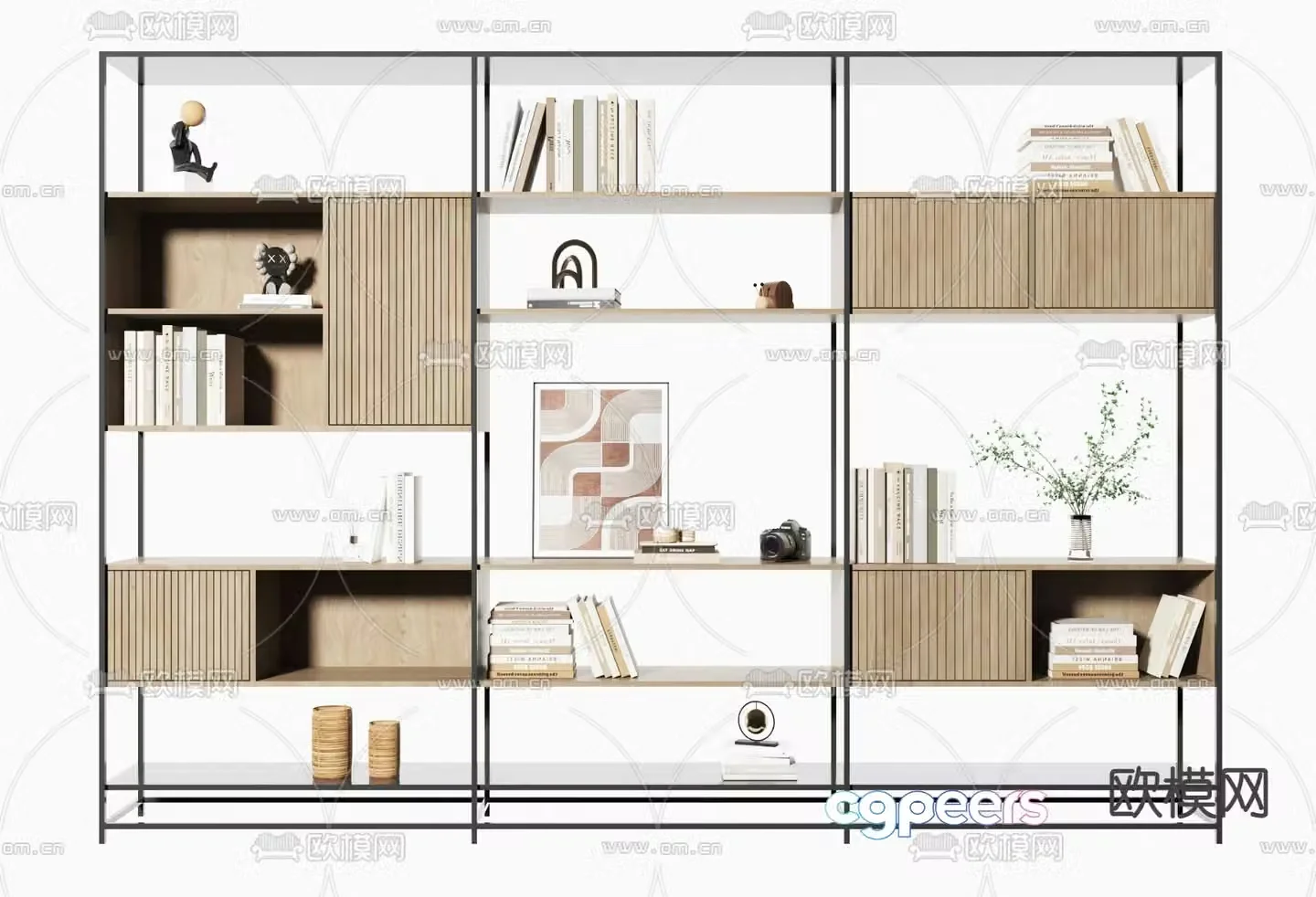 Modern shelf display rack 3d model