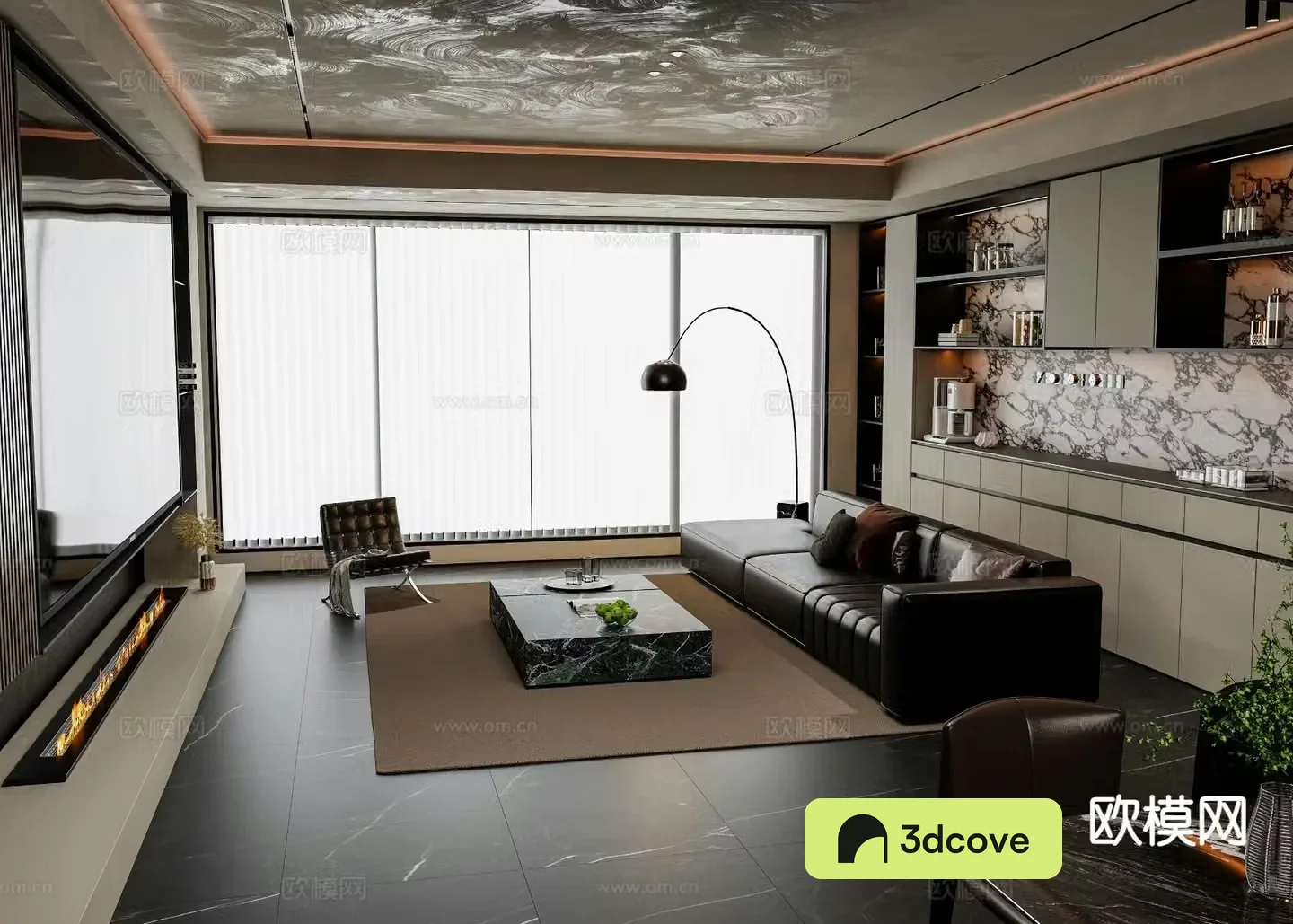 Italian light luxury living room
