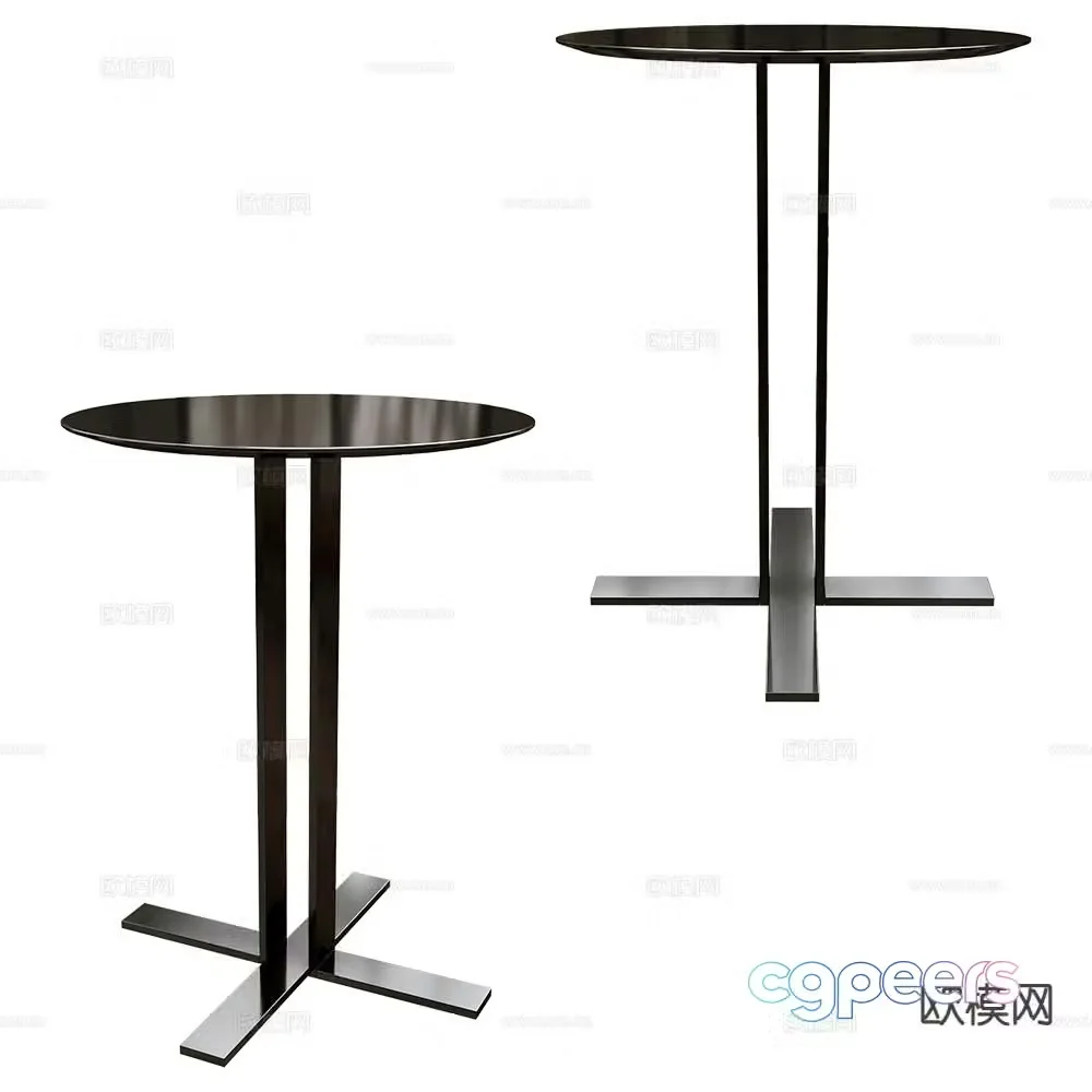 Saba modern side table corner table round table 3d model