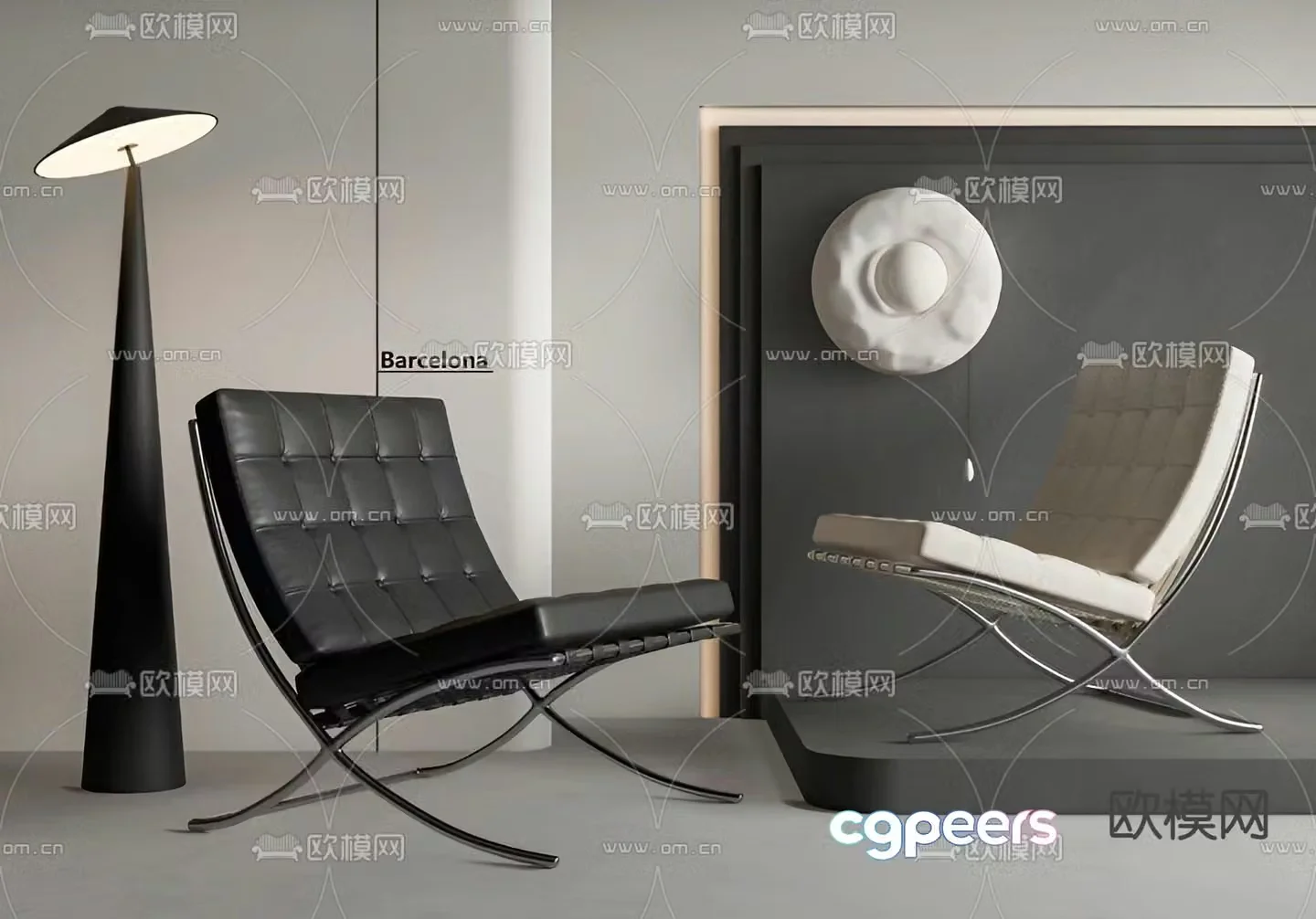 Modern lounge chair 3d model