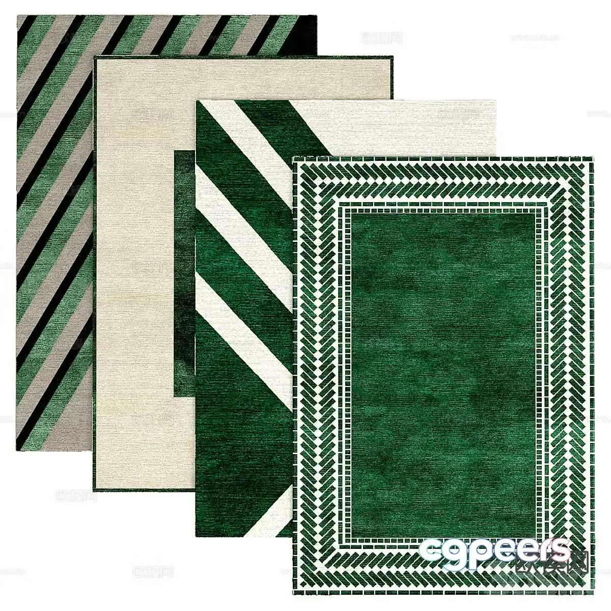 Carpet square rug 3d model