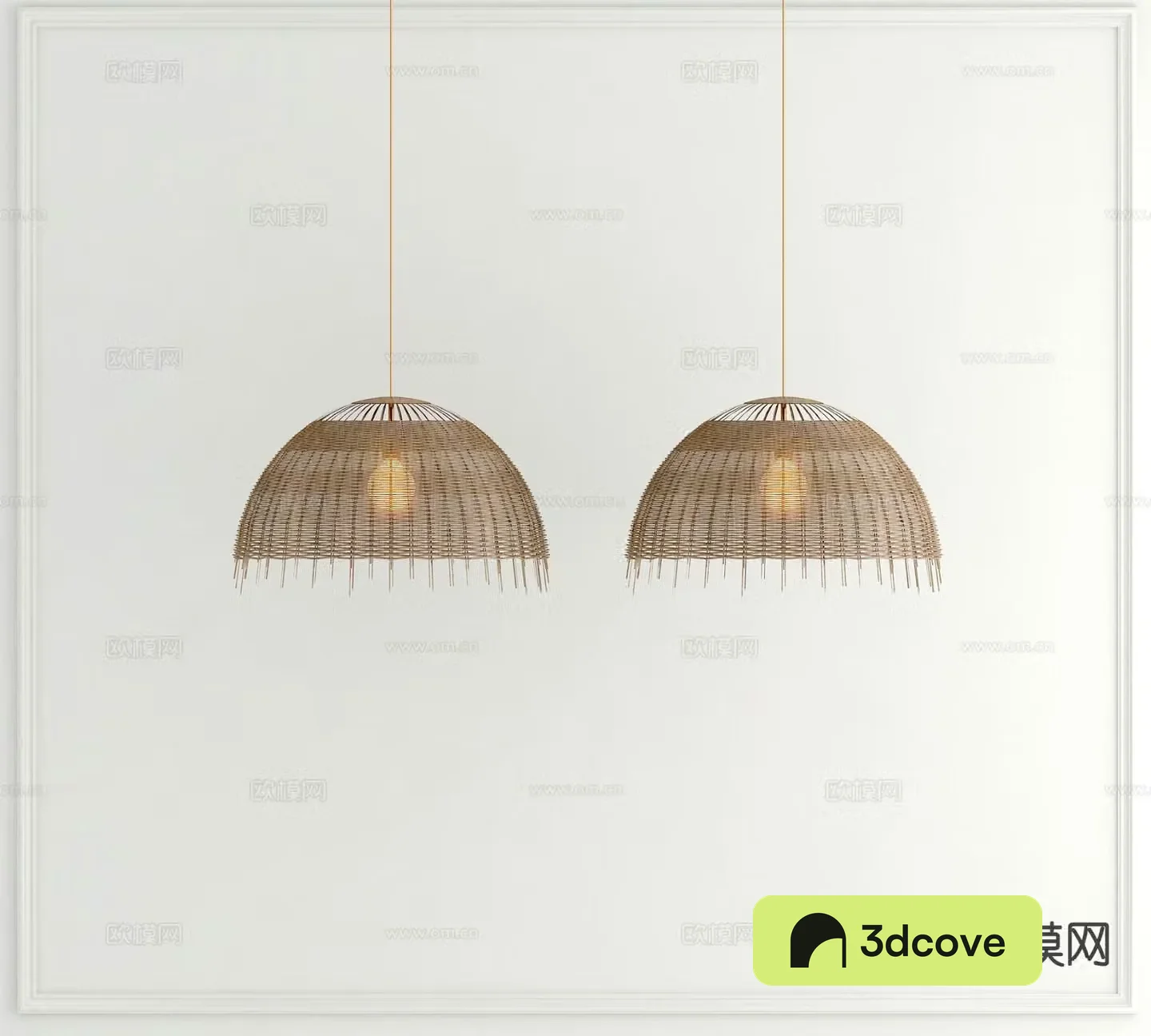Wabi-sabi chandelier bamboo chandelier
