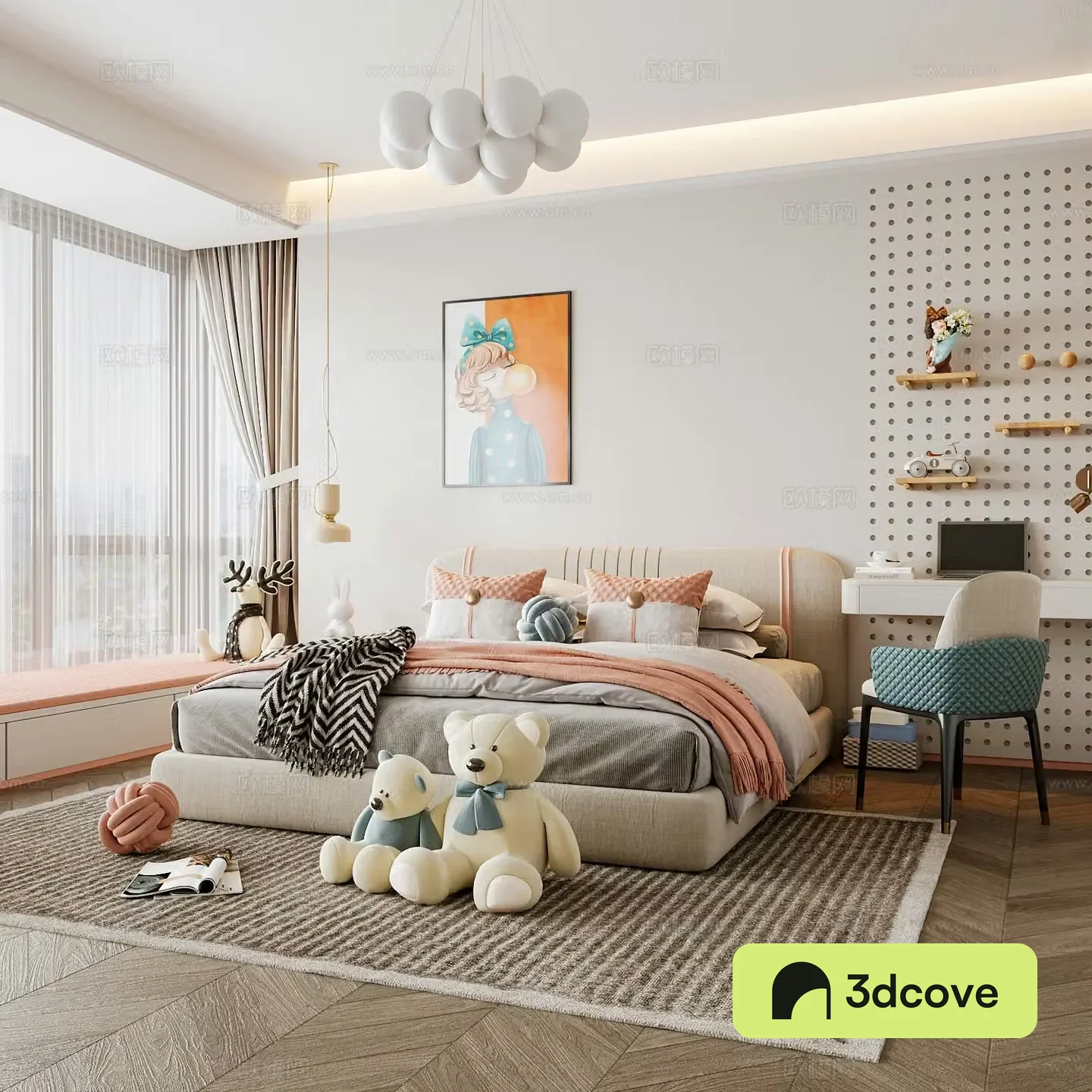 Modern children’s room boy’s room girl’s room