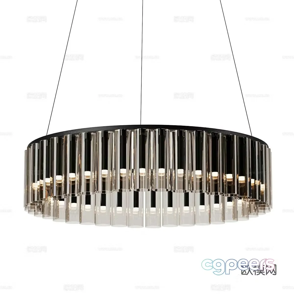 Light luxury chandelier hall chandelier 3d model
