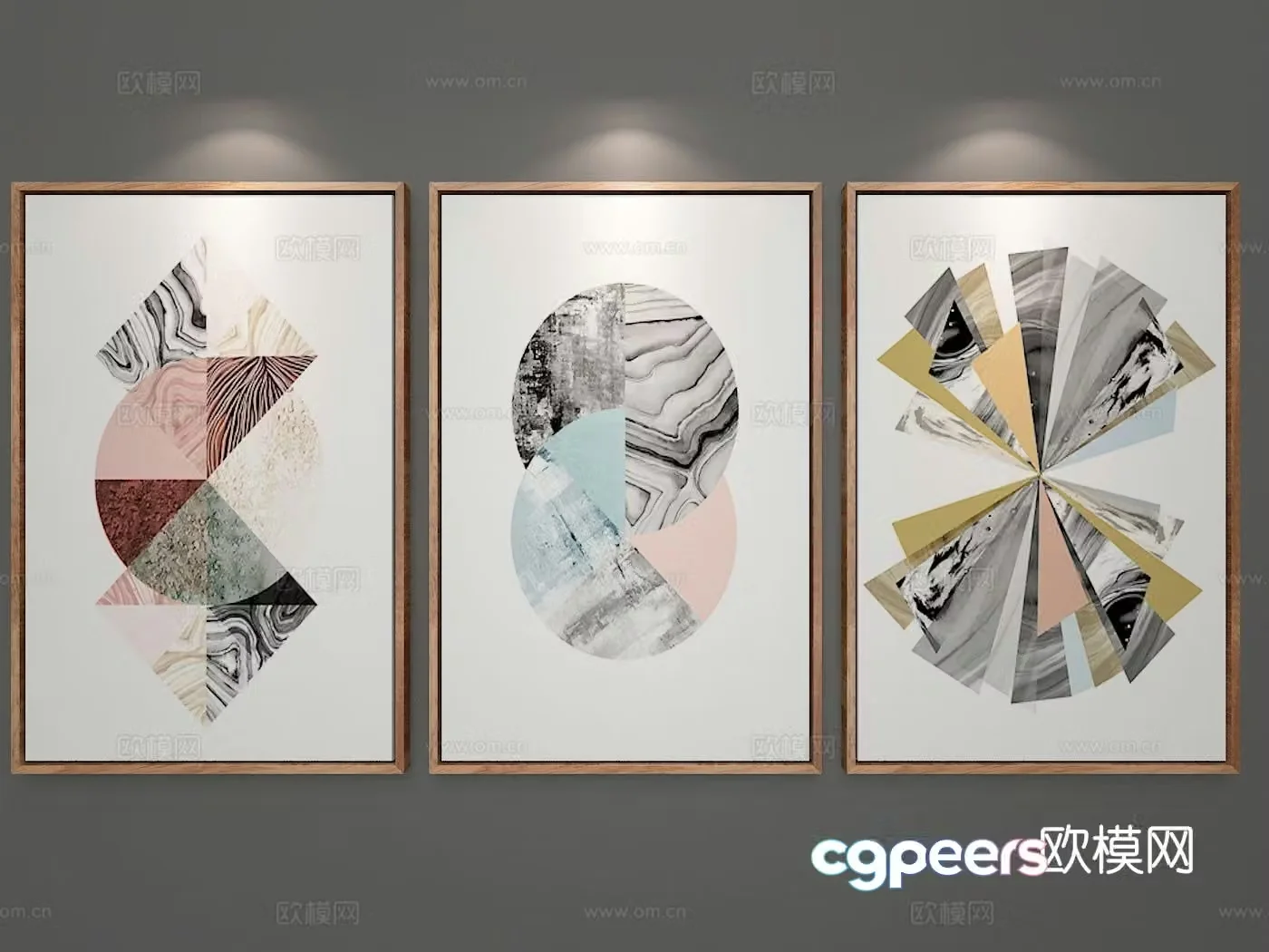 Decorative painting art painting hanging painting 3d model