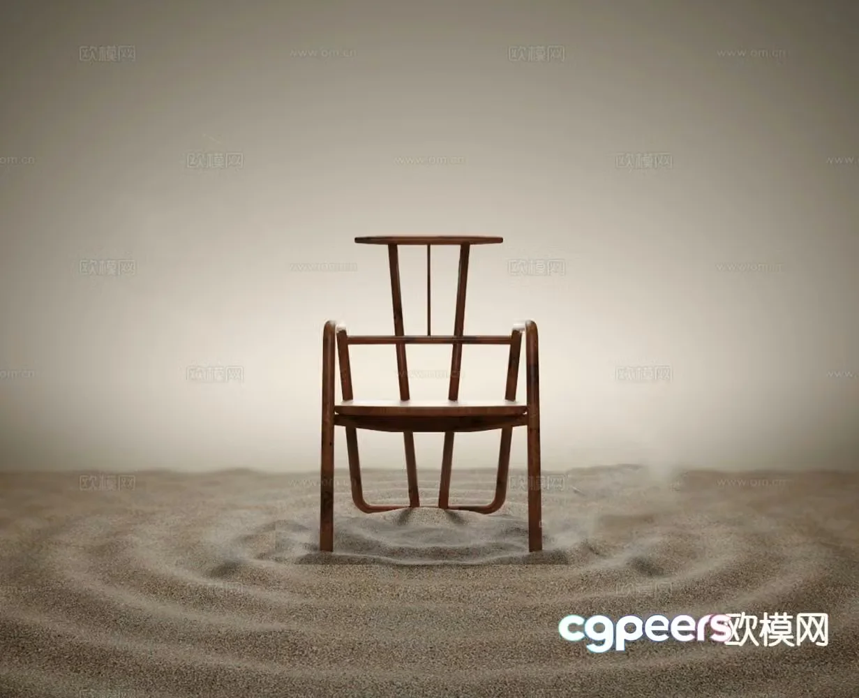 New Chinese style leisure chair chair Taishi chair tea chair 3d model