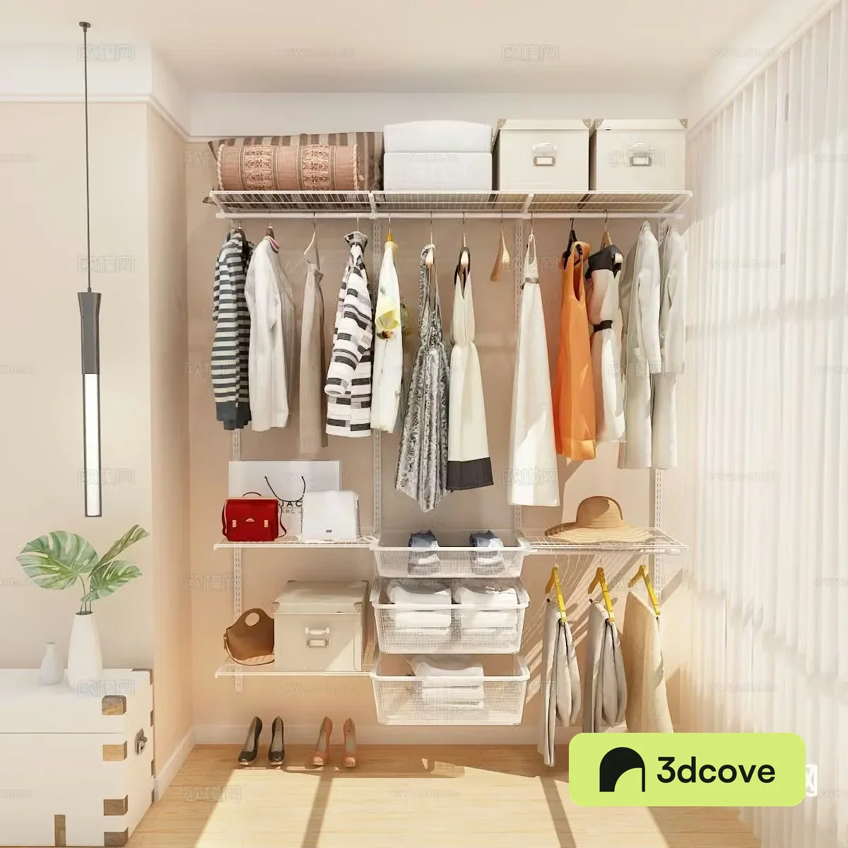 Modern walk-in closet
