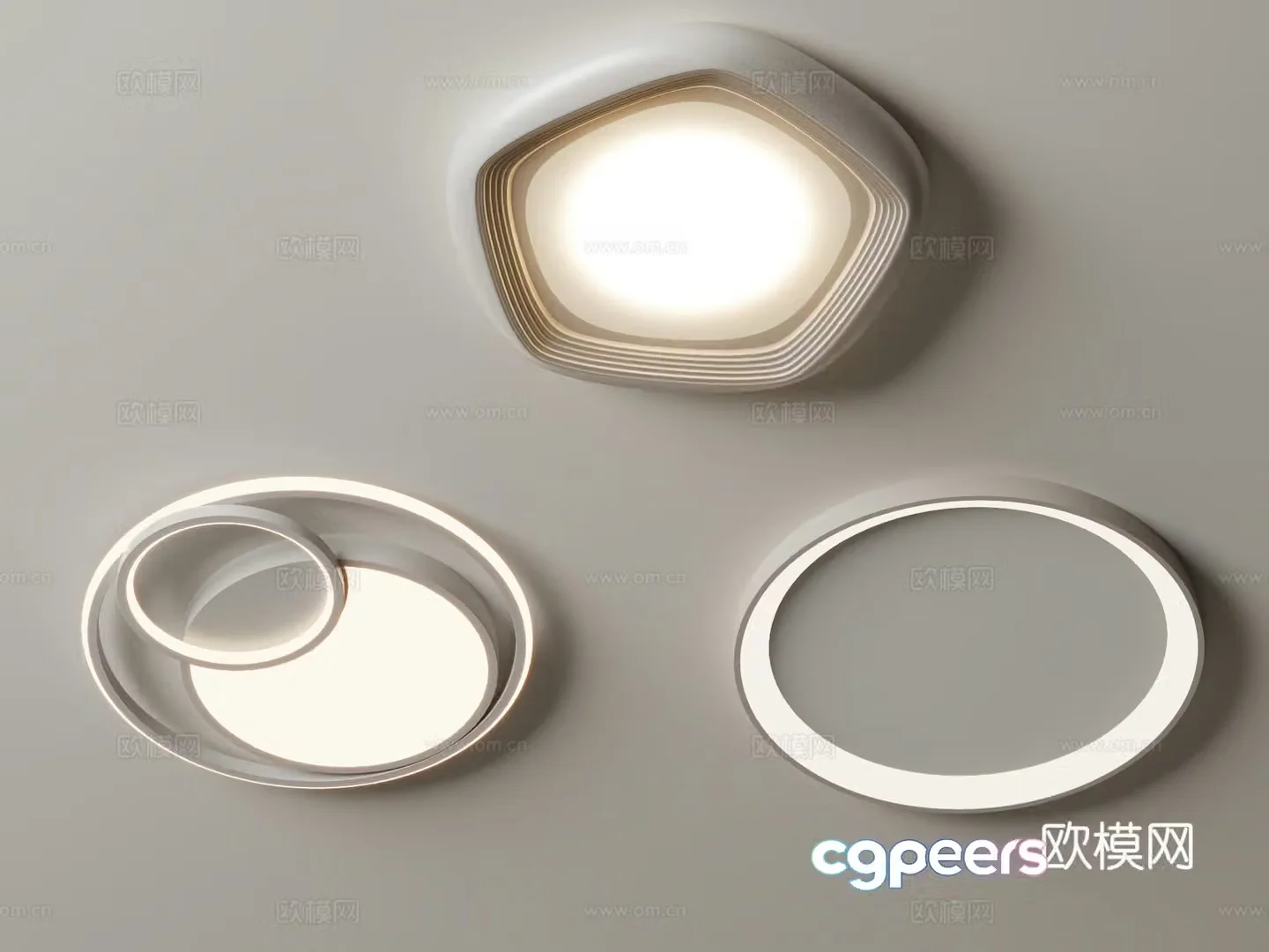 Modern geometric ceiling lamp 3d model