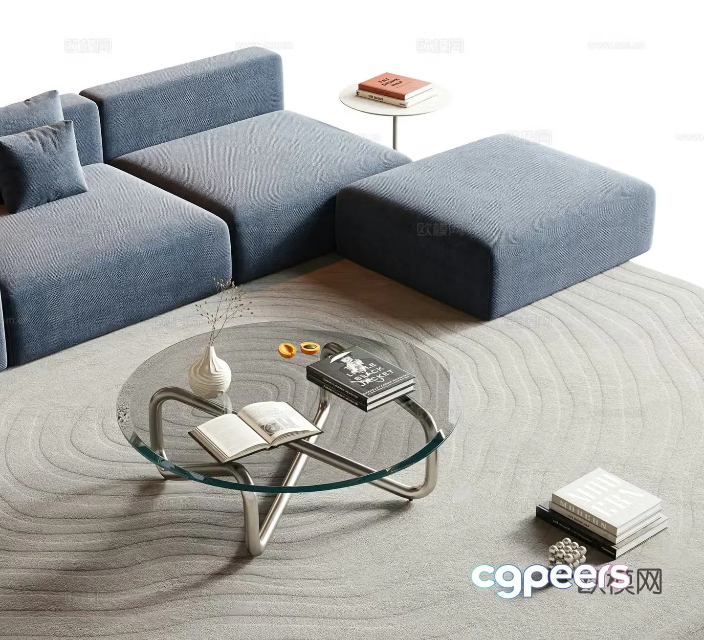 Modern minimalist tea table special-shaped tea table glass tea table round tea table metal tea table book 3d model