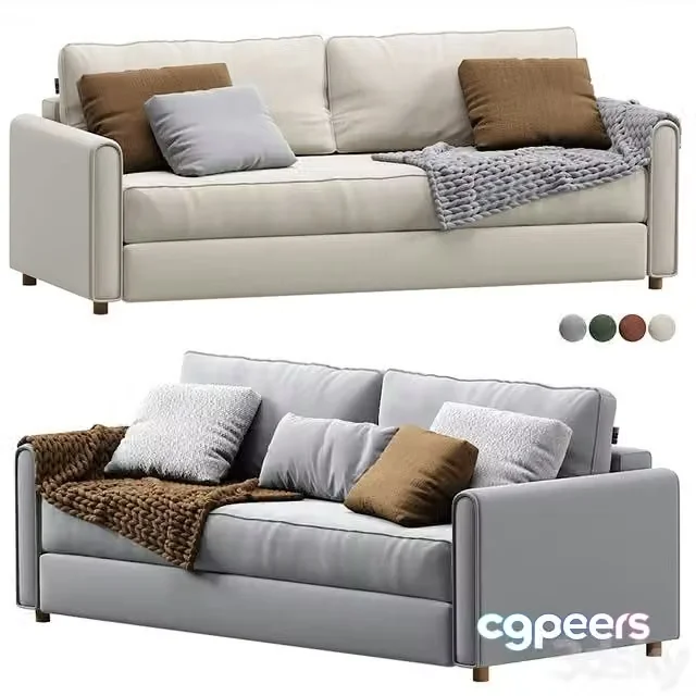 3ds Max Free – Sofa Lille Velvet Light