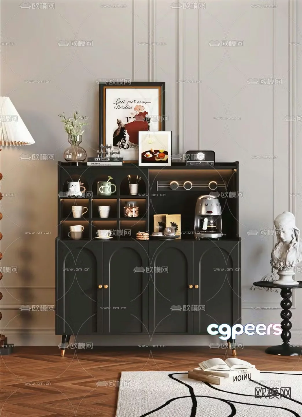 French sideboard 3d model