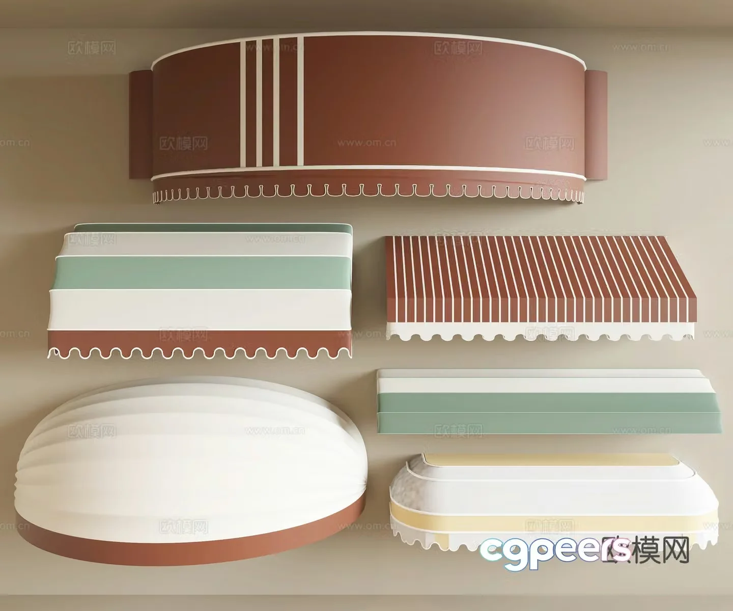 Modern awning 3d model