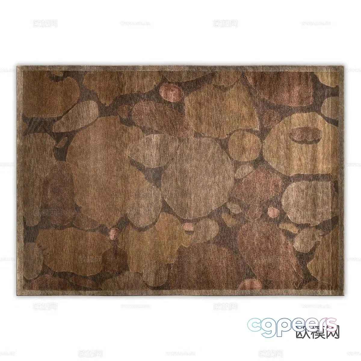 Modern carpet square carpet 3d model