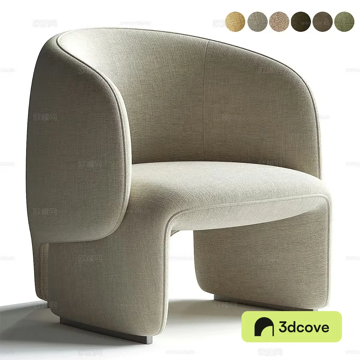 Modern Italian minimalist armchair