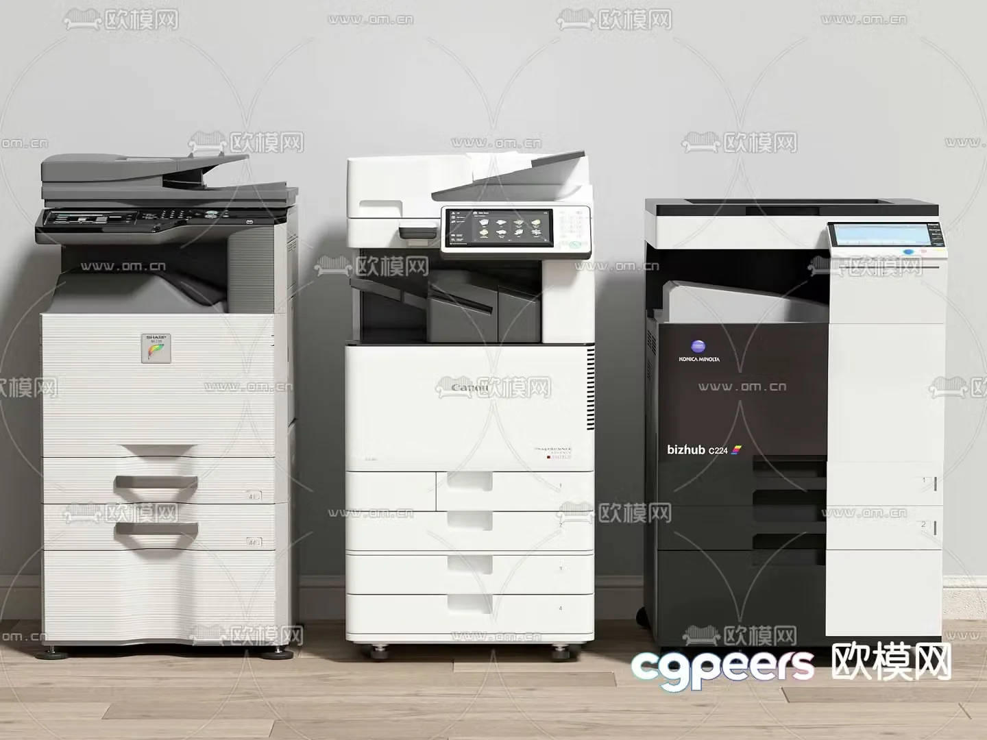 printer copier scanner 3d model