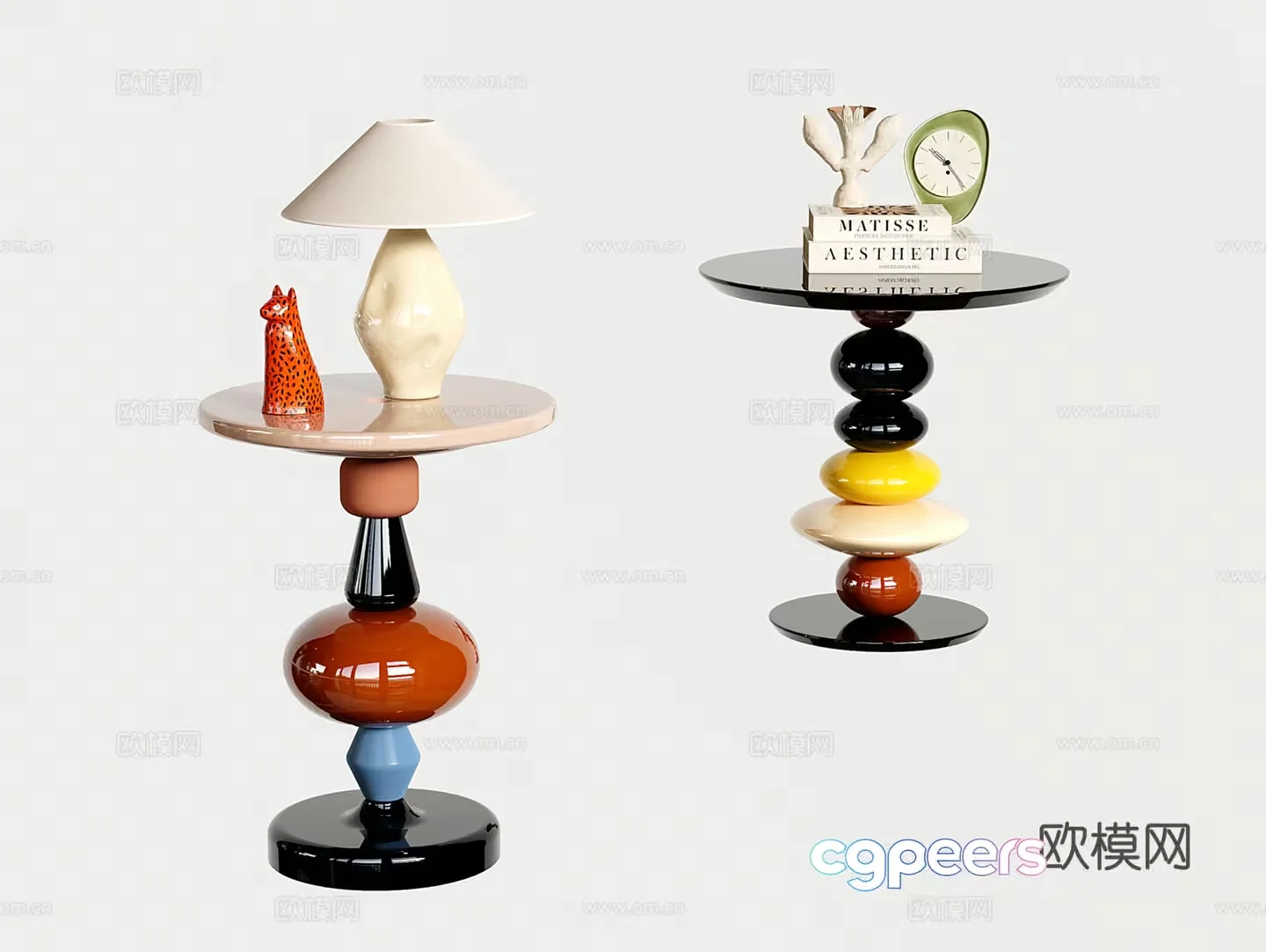 Modern Side Tables 3D Model – 8321 – VRAY Render